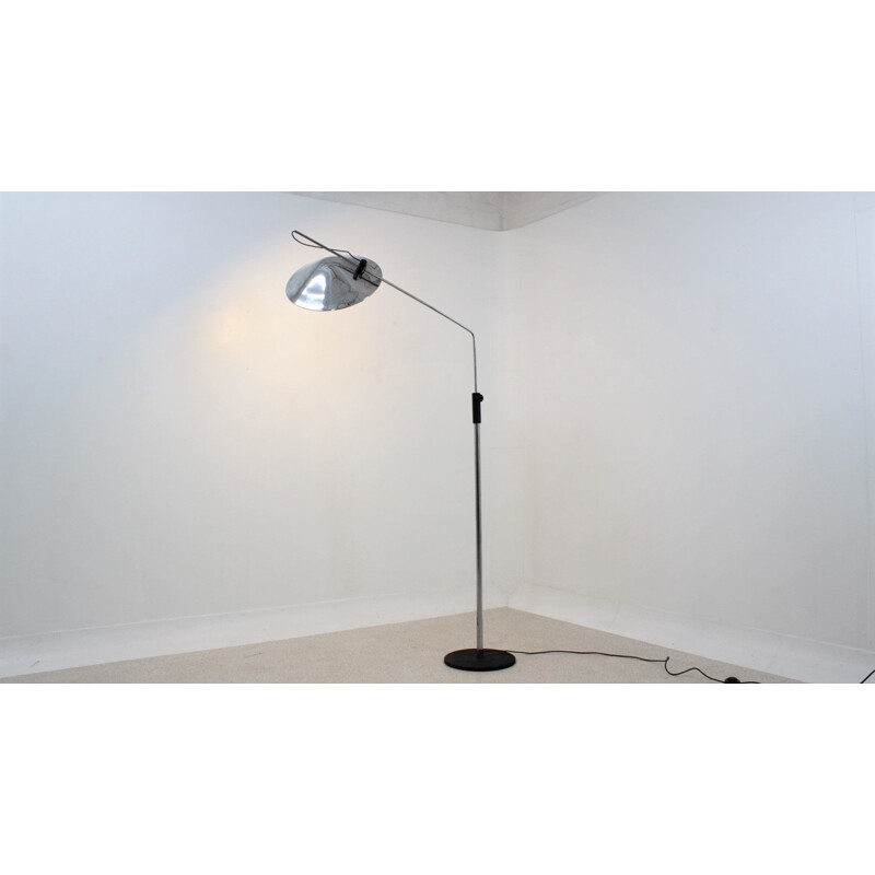 Vintage chrome floor lamp by Goffredo Reggiani 1970