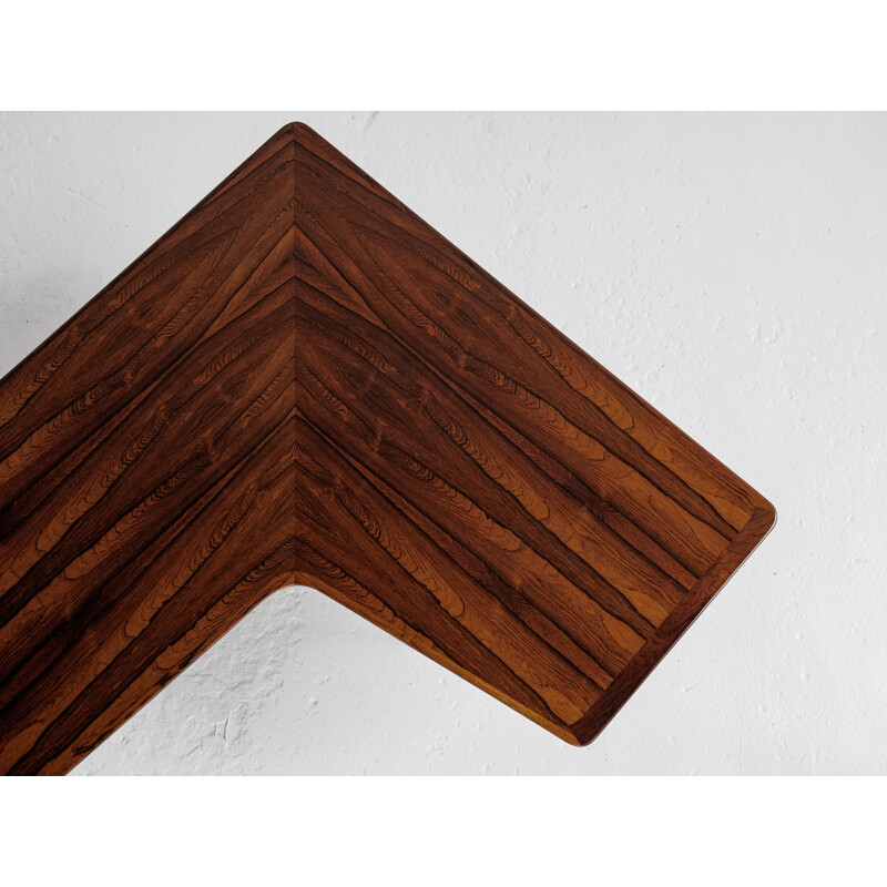 Vintage Boomerang coffee table in rosewood, Denmark 1960