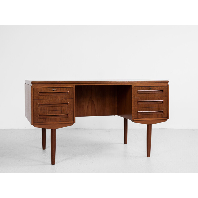 Vintage desk with drawers by J. Svenstrup, Denmark 1960