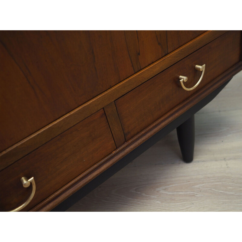 Vintage walnut highboard, Denmark 1960