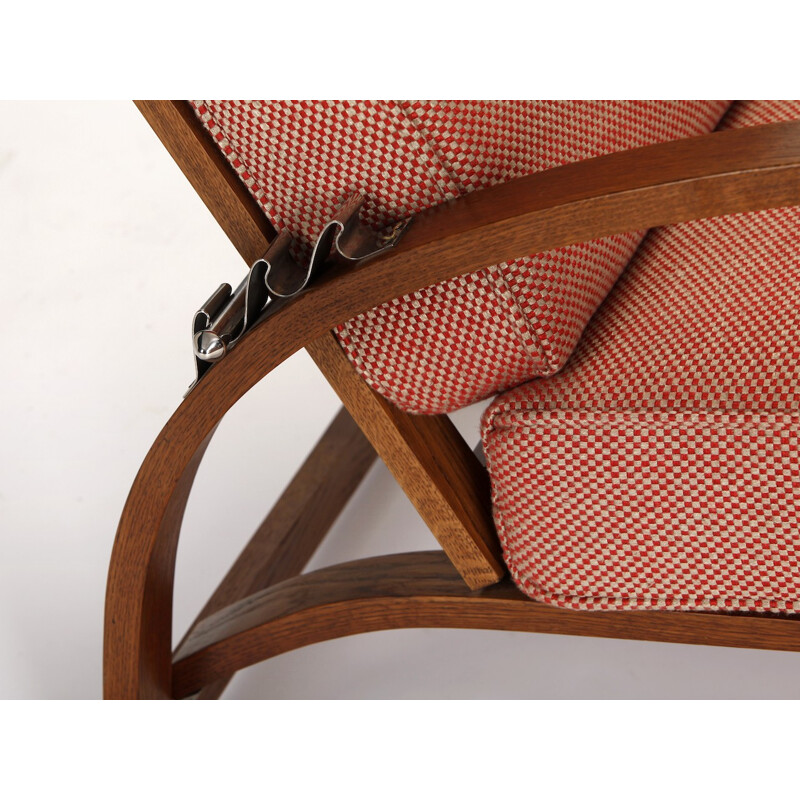 Adjustable H-70 Armchair, Jindrich Halabala - 1930s