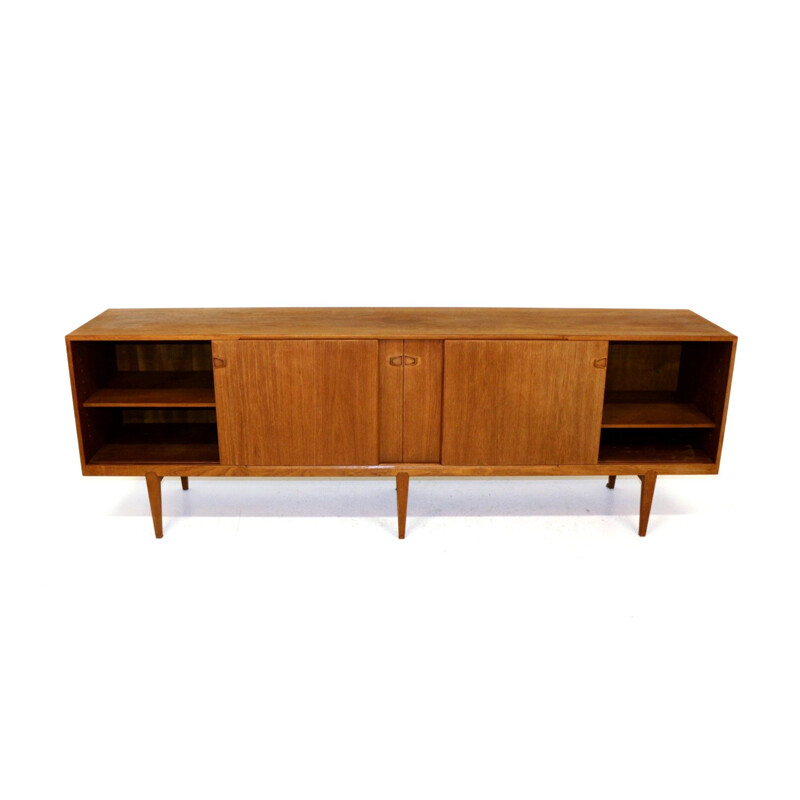 Vintage teakhouten dressoir van Henry Rosengren Hansen, Denemarken 1960