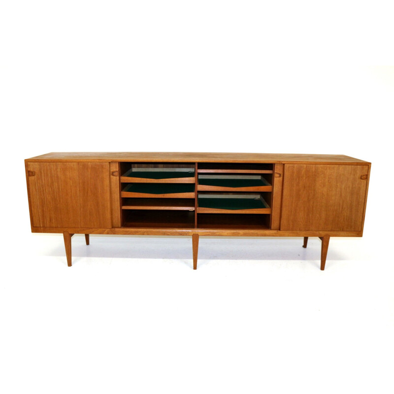 Vintage teakhouten dressoir van Henry Rosengren Hansen, Denemarken 1960