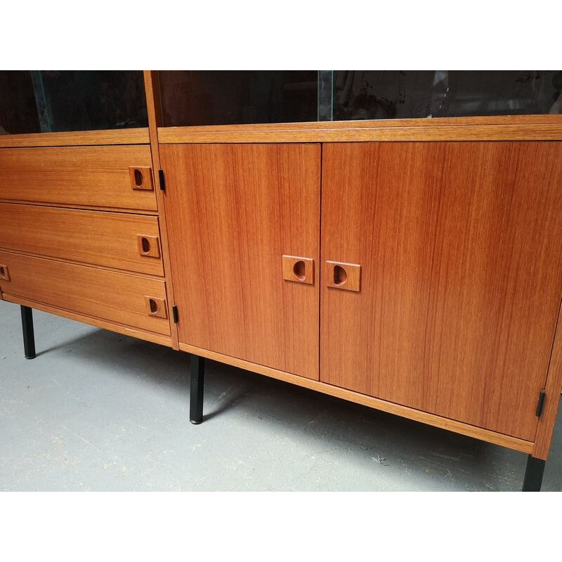 Vintage bookcase by René Jean Caillette 1950