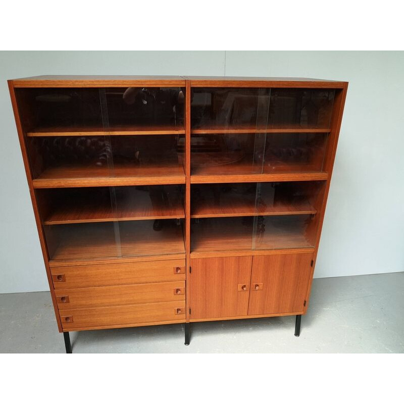 Vintage bookcase by René Jean Caillette 1950