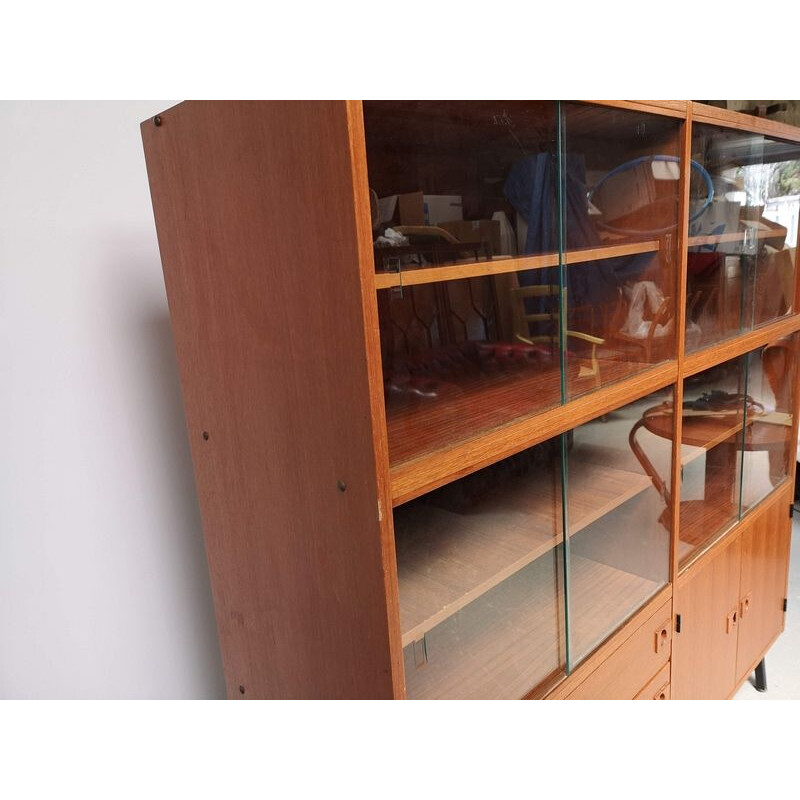 Vintage bookcase by René Jean Caillette 1950