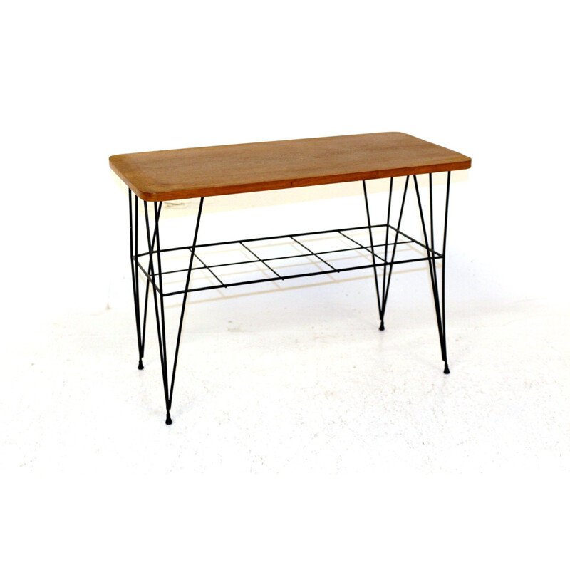 Vintage zwart metalen tafel