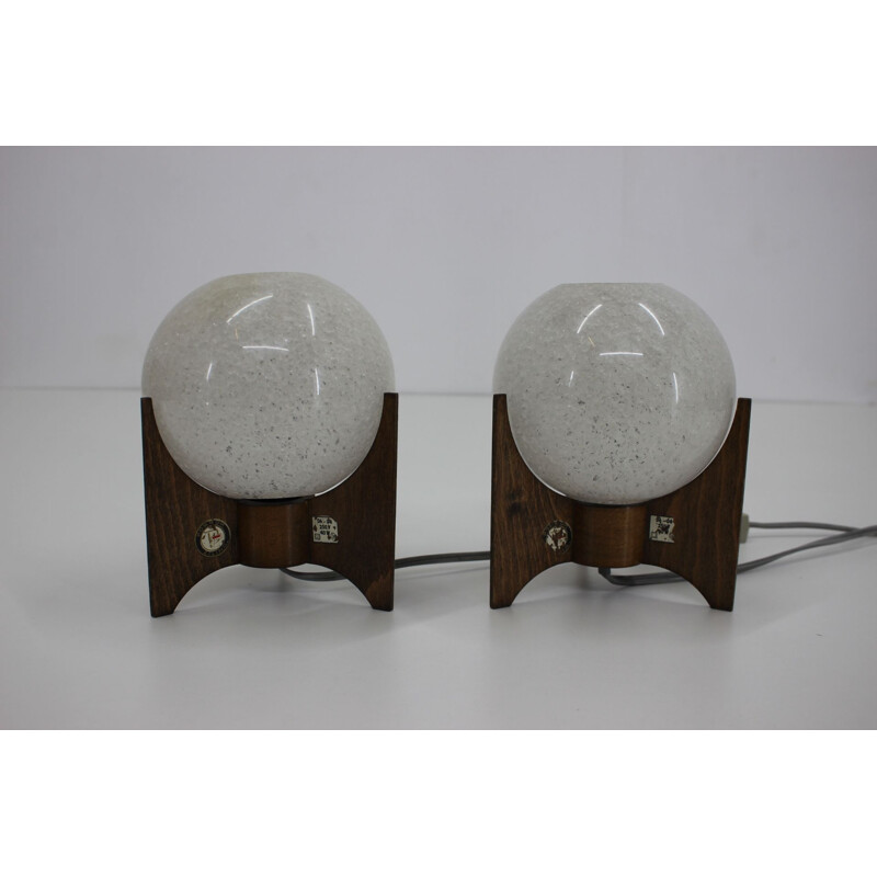 Pair of vintage lamps by Pokrok Zilina, Space Age, Czechoslovakia 1960