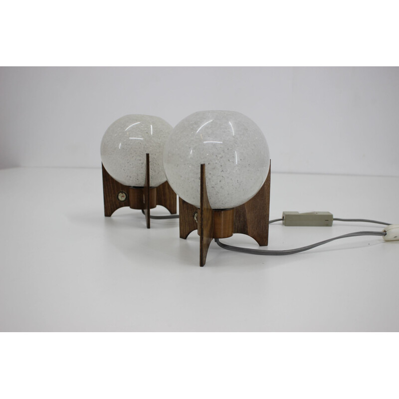 Paire de lampes vintage par Pokrok Zilina, Space Age, Tchécoslovaquie 1960