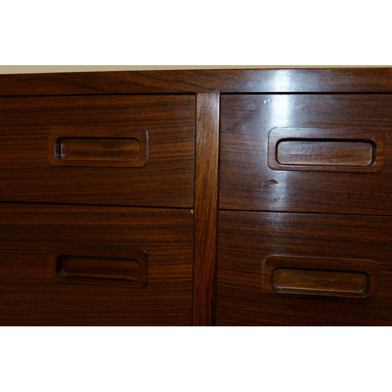 Vintage rosewood chest of drawers by Poul Hundevad, Denmark 1960