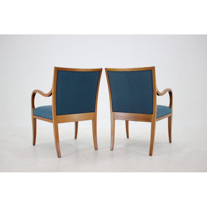 Pair of vintage mahogany armchairs, Denmark 1940