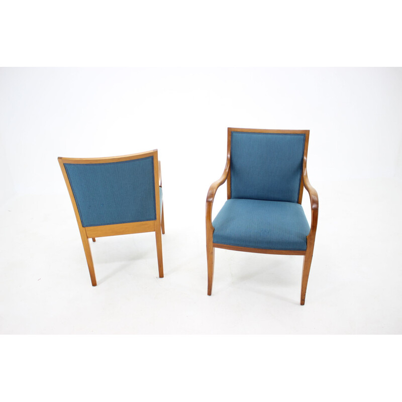 Pair of vintage mahogany armchairs, Denmark 1940