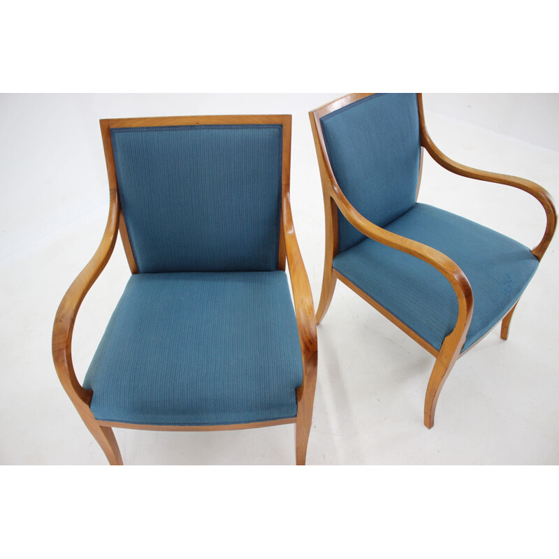 Pair of vintage mahogany armchairs, Denmark 1940