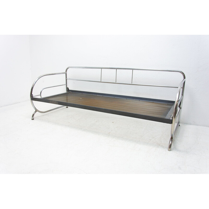 Vintage Bauhaus chrome sofa by Robert Slezák 1930