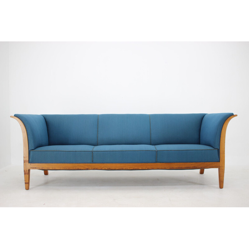 Vintage 3 seater mahogany sofa, Denmark 1940