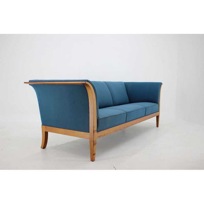 Vintage 3 seater mahogany sofa, Denmark 1940