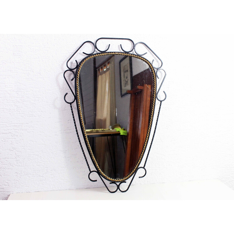 Miroir vintage forme libre 1950