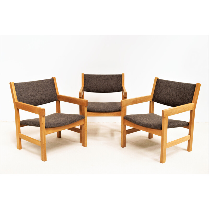 Vintage-Sessel aus massiver Eiche von Hans J. Wegner