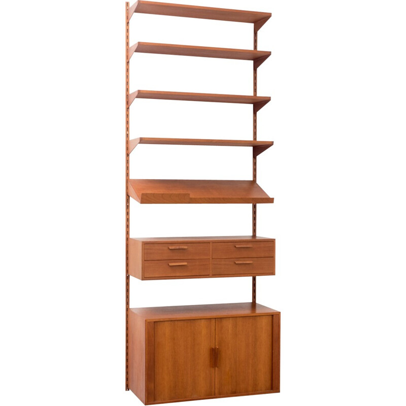 Modular teak shelf, Kai KRISTIANSEN - 1960s