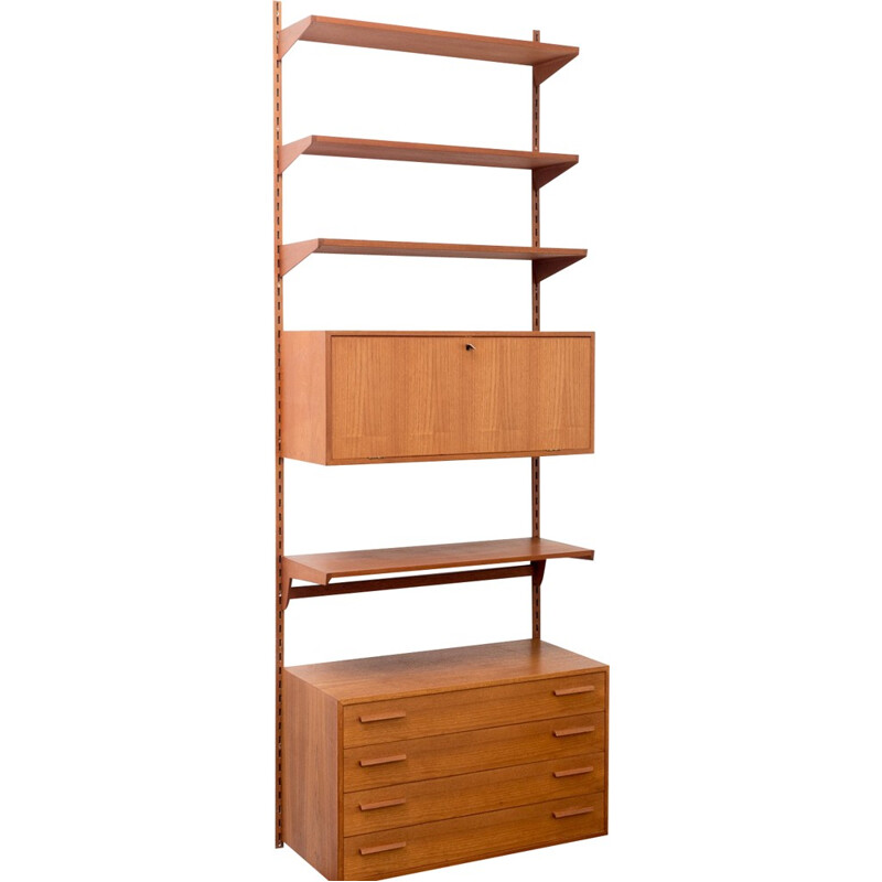 Modular shelf in teak, Kai KRISTIANSEN - 1960s