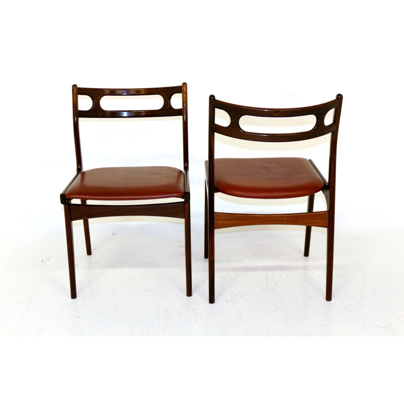 Set of 10 vintage chairs by Johannes Andersen Denmark 1960s