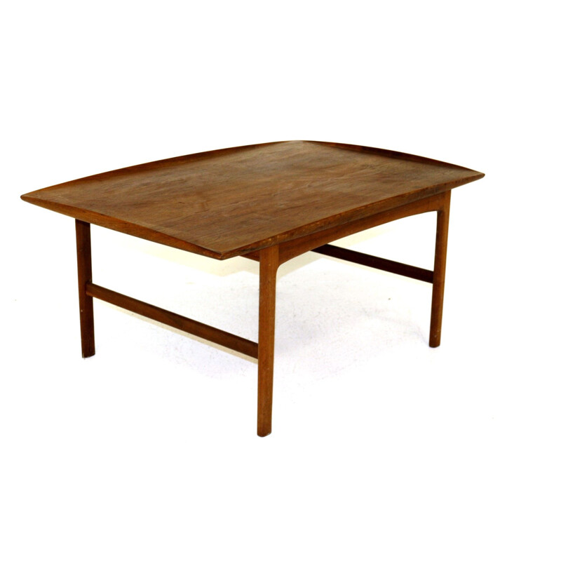 Mesa de centro vintage de teca de Folke Ohlsson, Suecia 1960