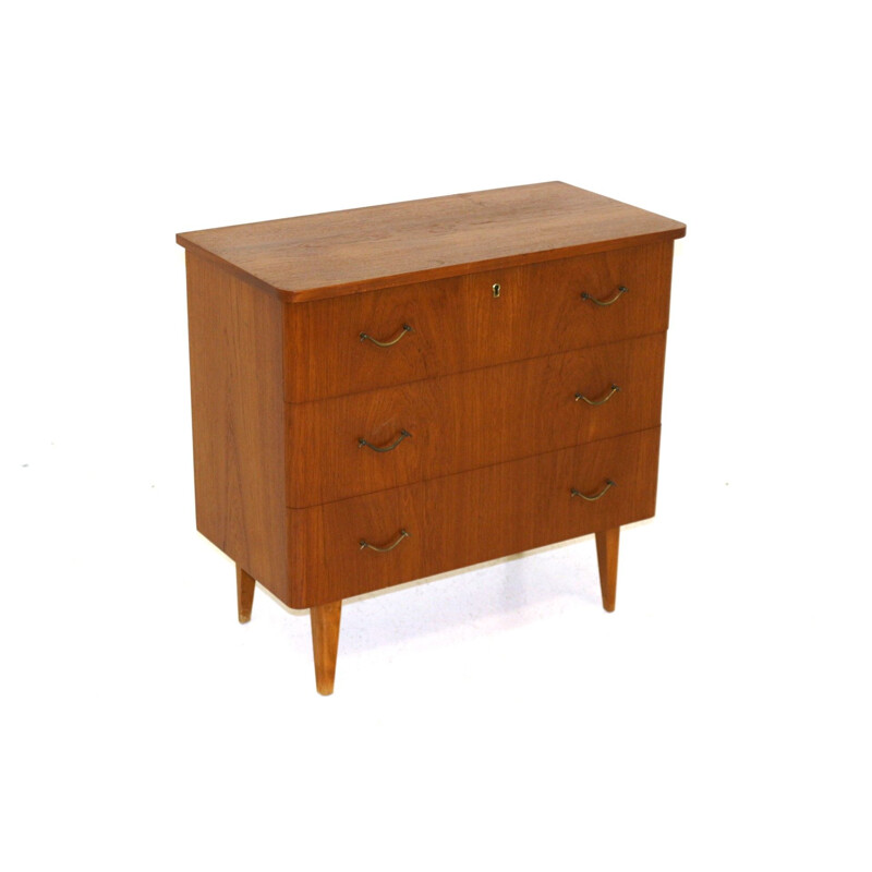 Vintage teak chest of drawers Sweden 1950s