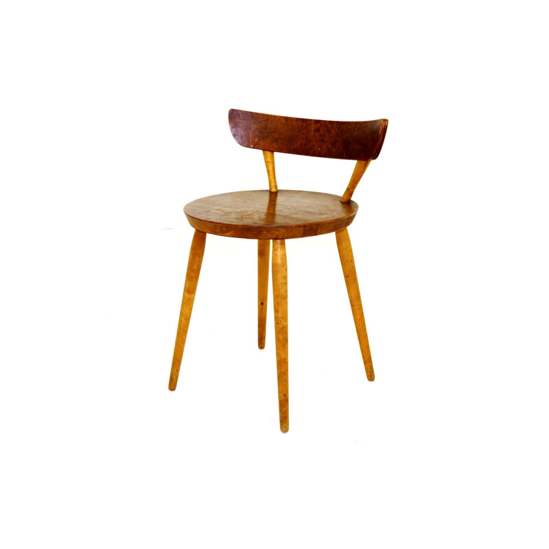 Vintage birch chair Sweden 1950s