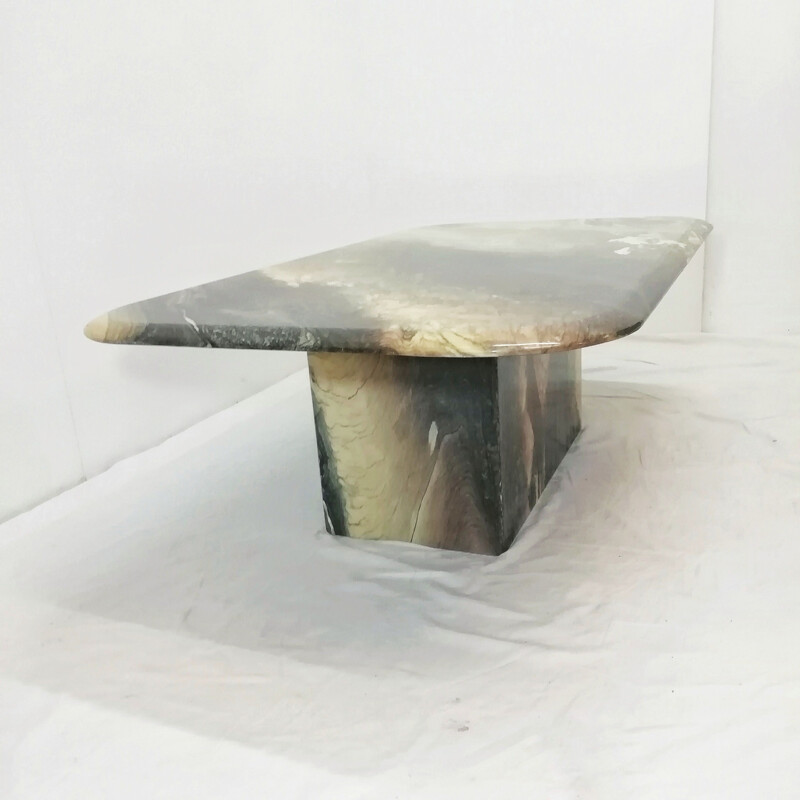 Table basse vintage en marbre 1970