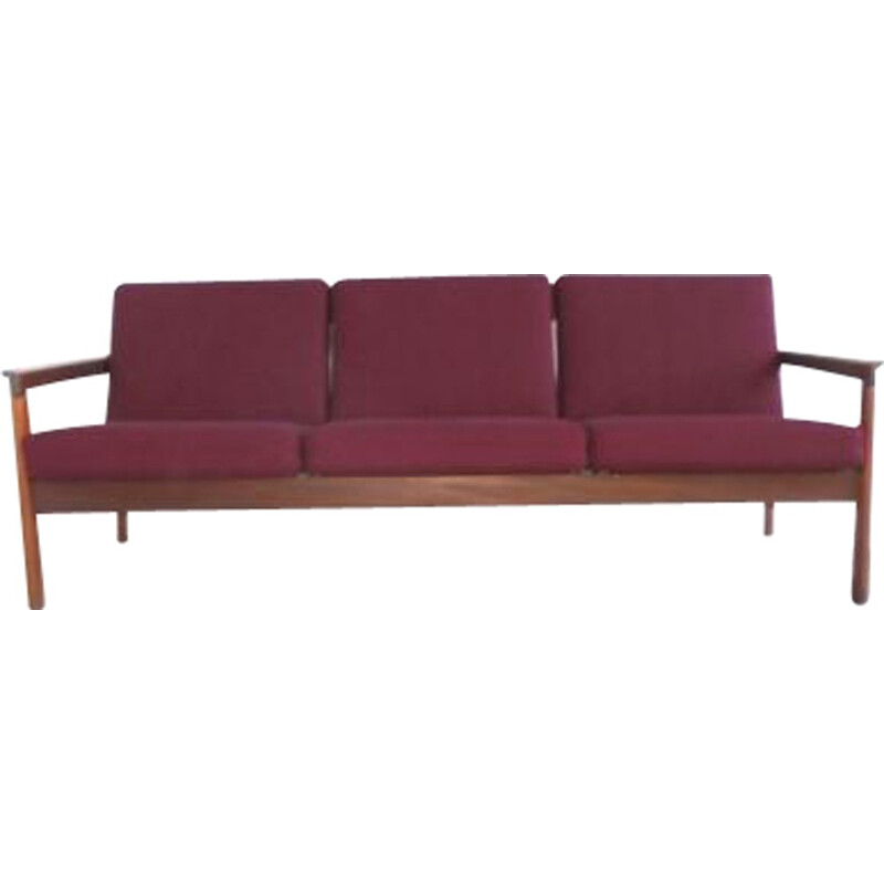 Danish sofa in teak and fabric -  1960s