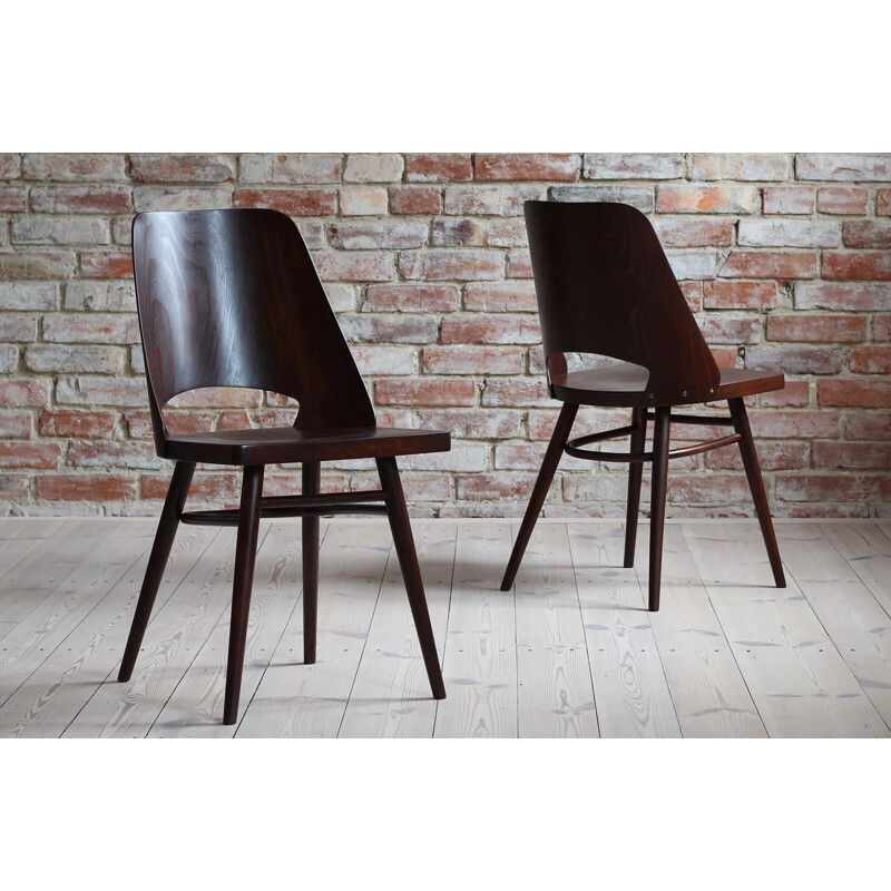 Set van 4 vintage stoelen van Radomir Hofman voor TON