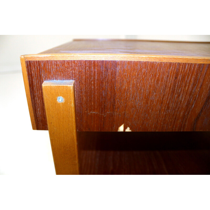 Vintage teak bedside table Sweden 1960s