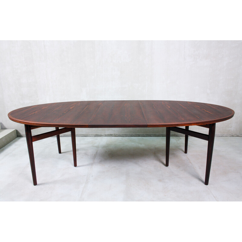 Vintage large rosewood table by Arne Vodder for Sibast Denmark 1950s