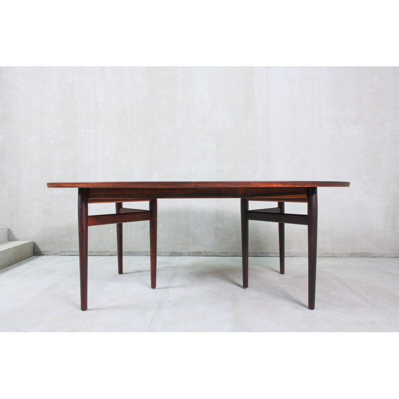 Vintage large rosewood table by Arne Vodder for Sibast Denmark 1950s