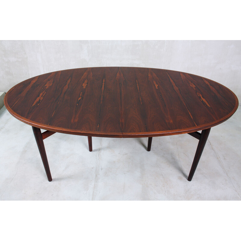 Vintage large rosewood table by Arne Vodder for Sibast Denmark 1950s
