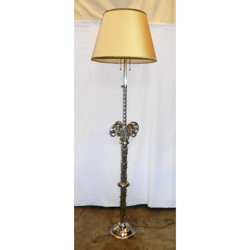 Vintage bronze floor lamp 1950s