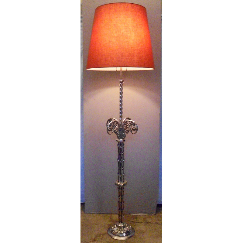 Vintage bronze floor lamp 1950s