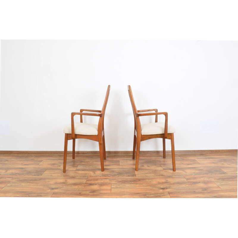 Paire de chaises d'appoint  vintage en teck par Benny Linden 1970  