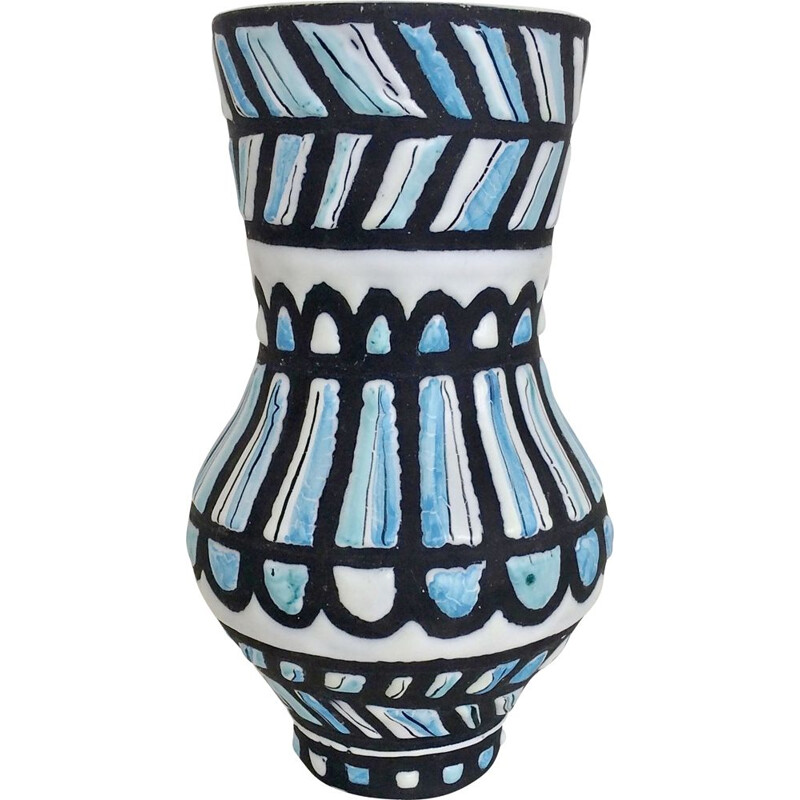 Vintage vase Baluster by Roger Capron France 1959s