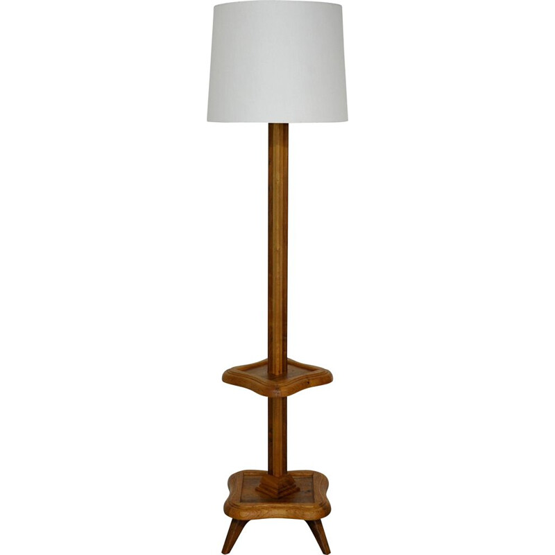 Vintage floor lamp in solid wood 1960