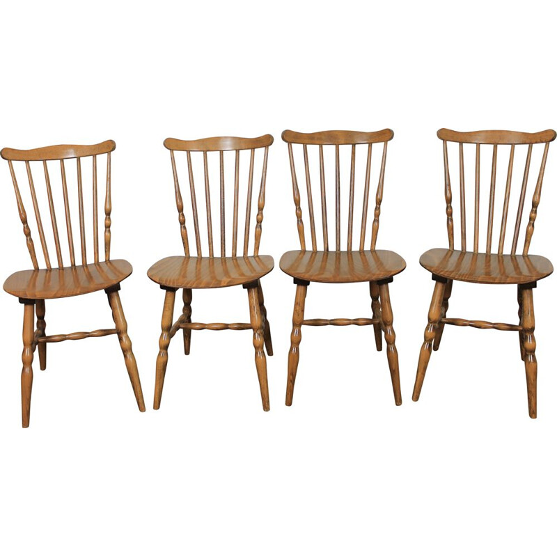 Lot de 4 chaises vintage par Baumann, France 1960