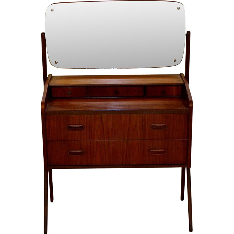 Vintage teak dressing table by Sigfred Omann, Denmark 1960