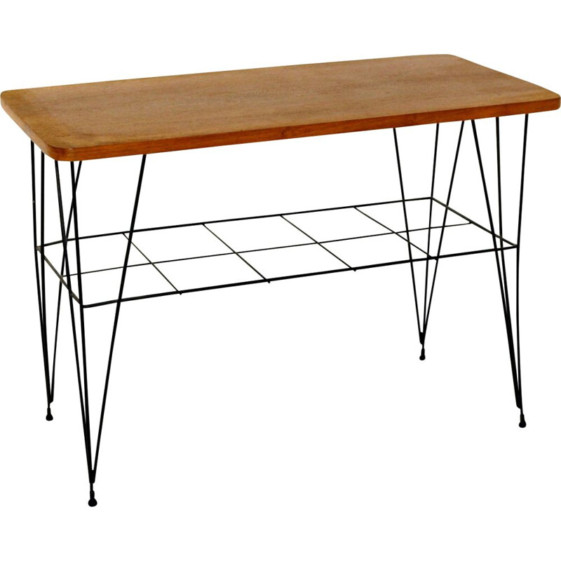 Vintage-Tisch aus schwarzem Metall