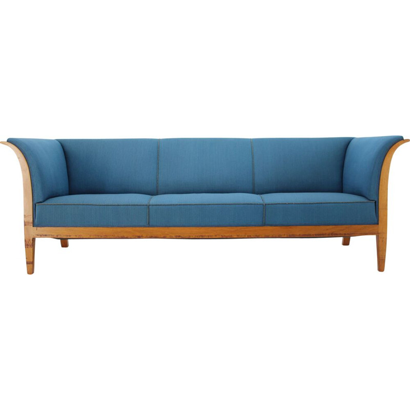 Vintage 3 seater mahogany sofa, Denmark 1940