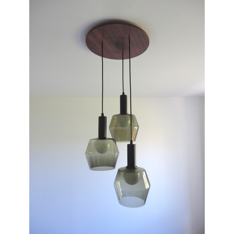 Idman Finnish pendant light in glass, Tapio WIRKKALA - 1950s