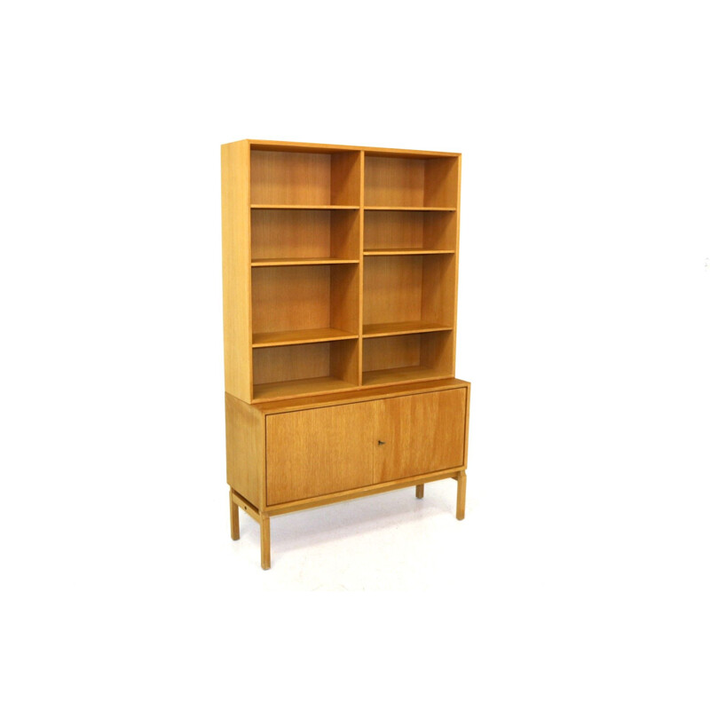 Vintage oak bookcase Sweden 1960s