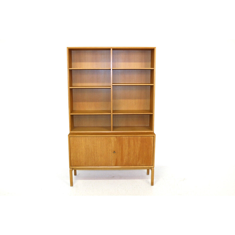 Vintage oak bookcase Sweden 1960s