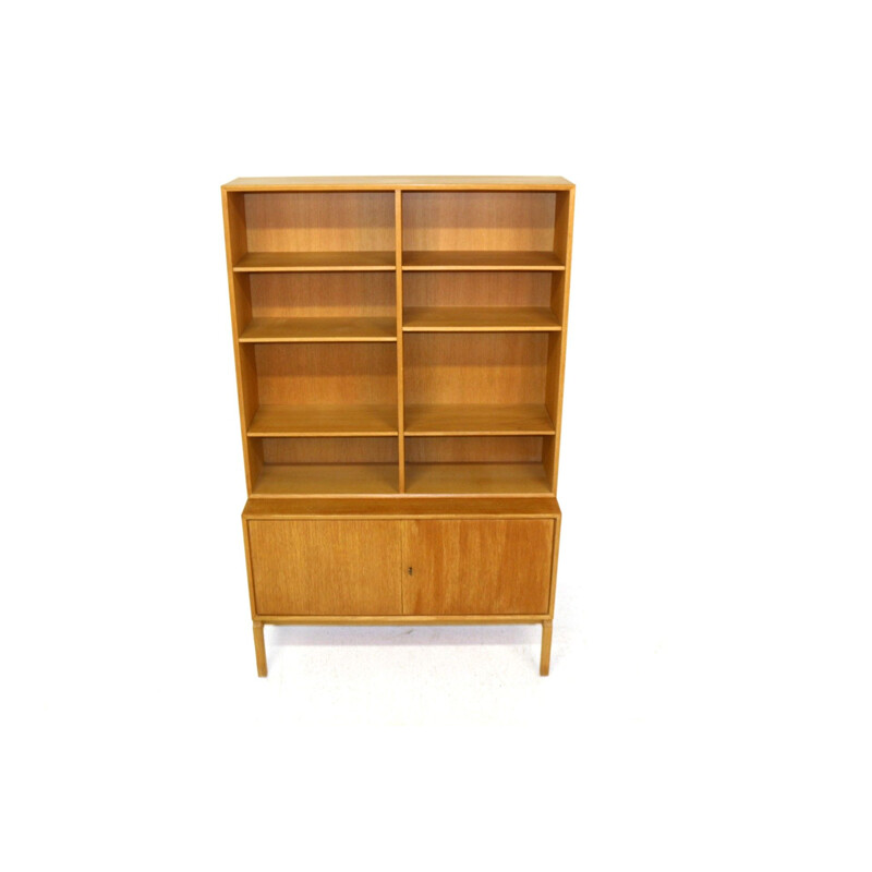 Vintage oak bookcase Sweden 1960s