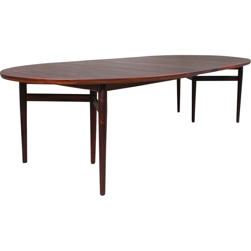 Vintage large rosewood table by Arne Vodder for Sibast Denmark 1950s