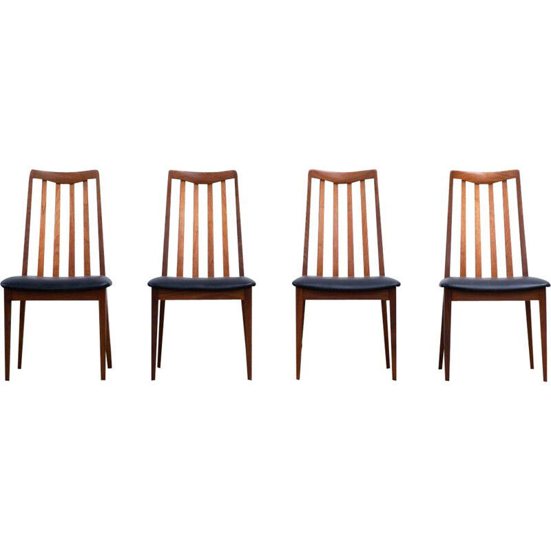 Série de 4 chaises vintage GPLAN scandinaves